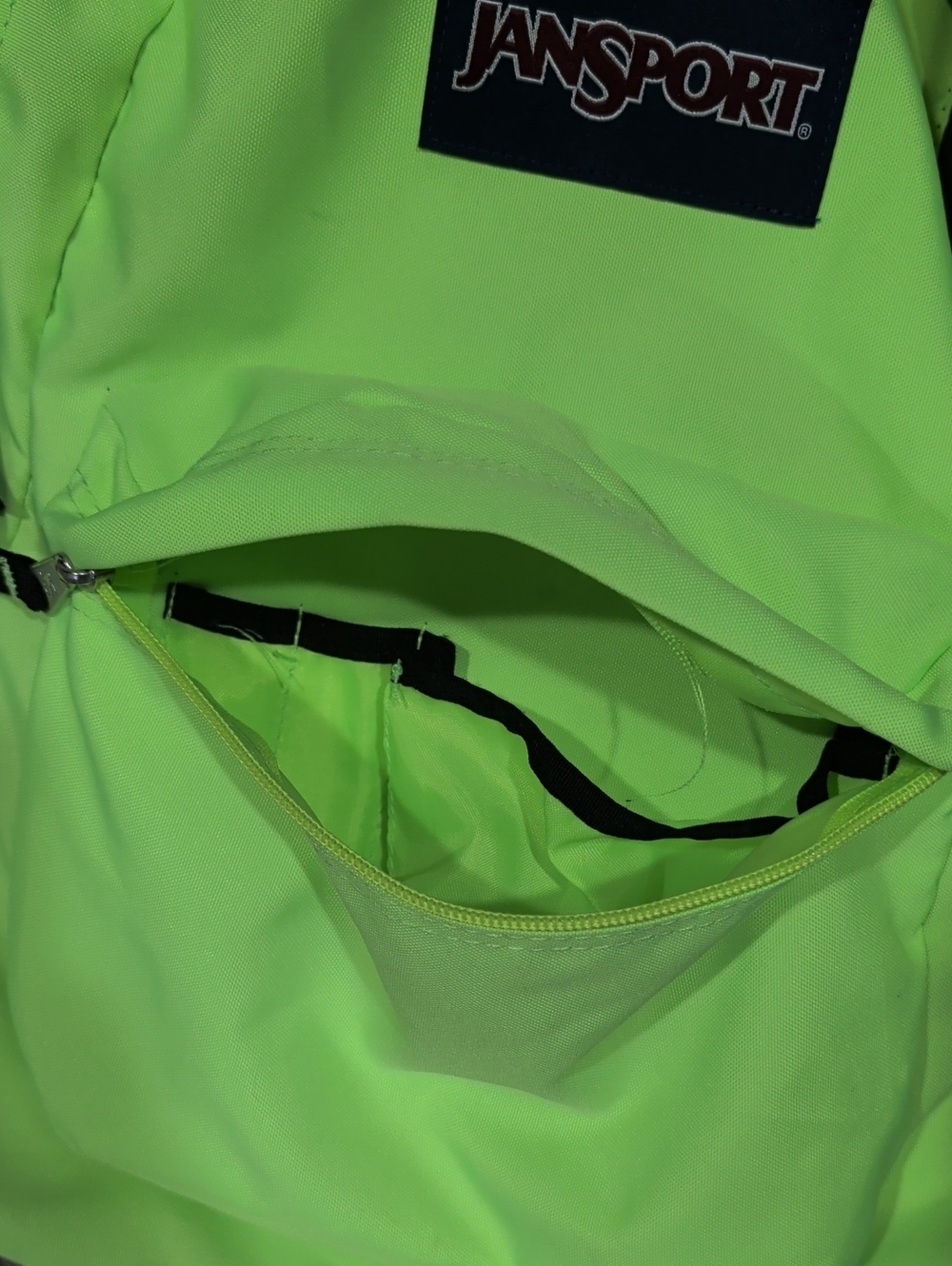 Jansport Fluorescent Yellow Backpack - Picture 3 of 4
